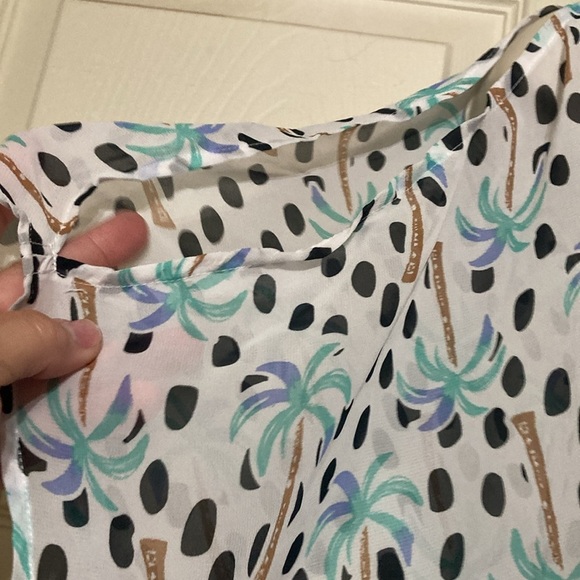 Tropical Print V-Neck cover up - Picture 5 of 10